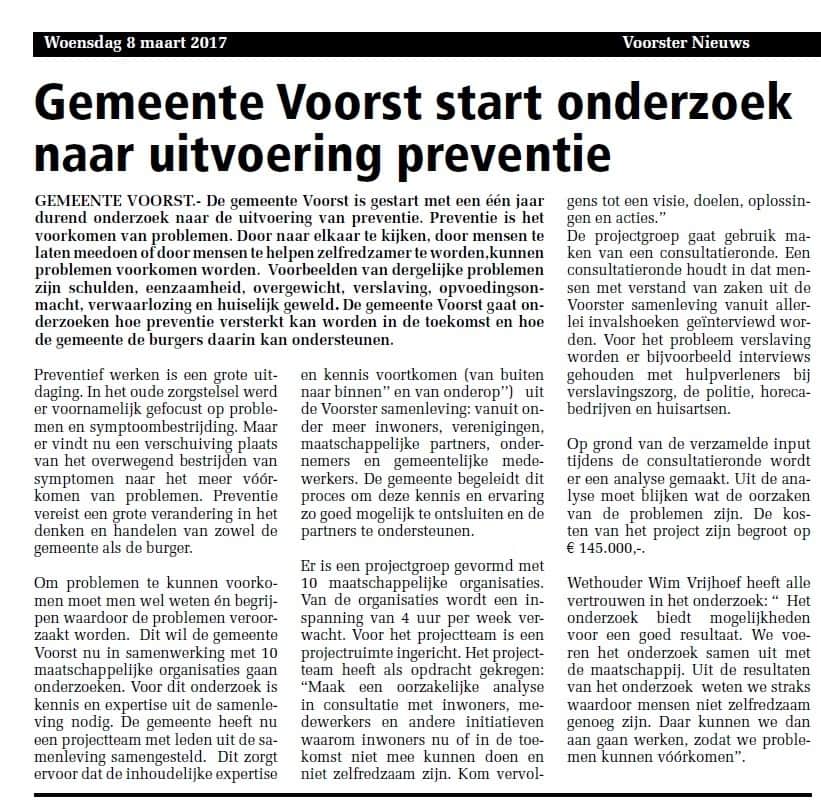 Voorster Nieuws maart 2017